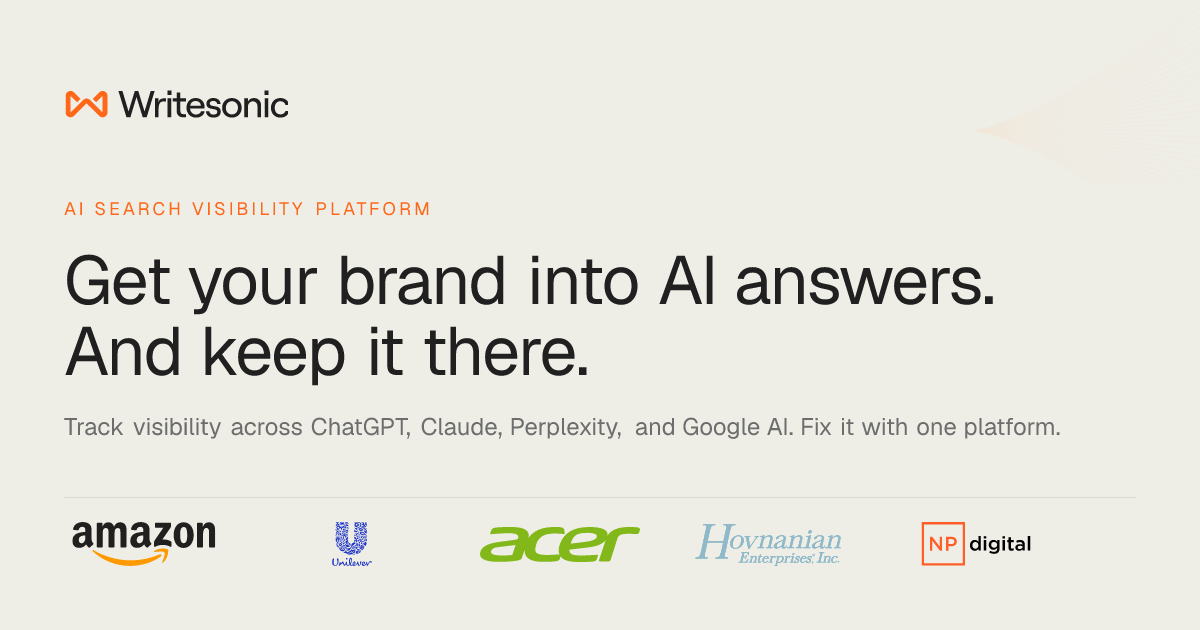 Writesonic's own preview image for the AI content platform
